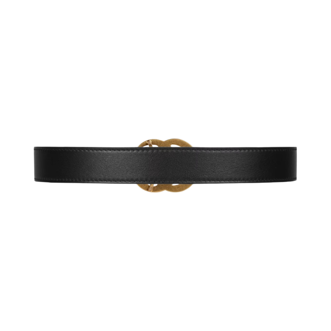(키즈) 구찌 더블 G 레더 벨트 블랙((Kids) Gucci Double G Leather Belt Black) - 2