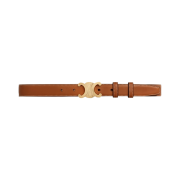 (W) Celine Medium Triomphe Belt in Natural Calfskin Tan