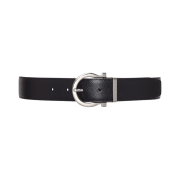 Ferragamo Reversible and Adjustable Gancini Belt Black Hickory