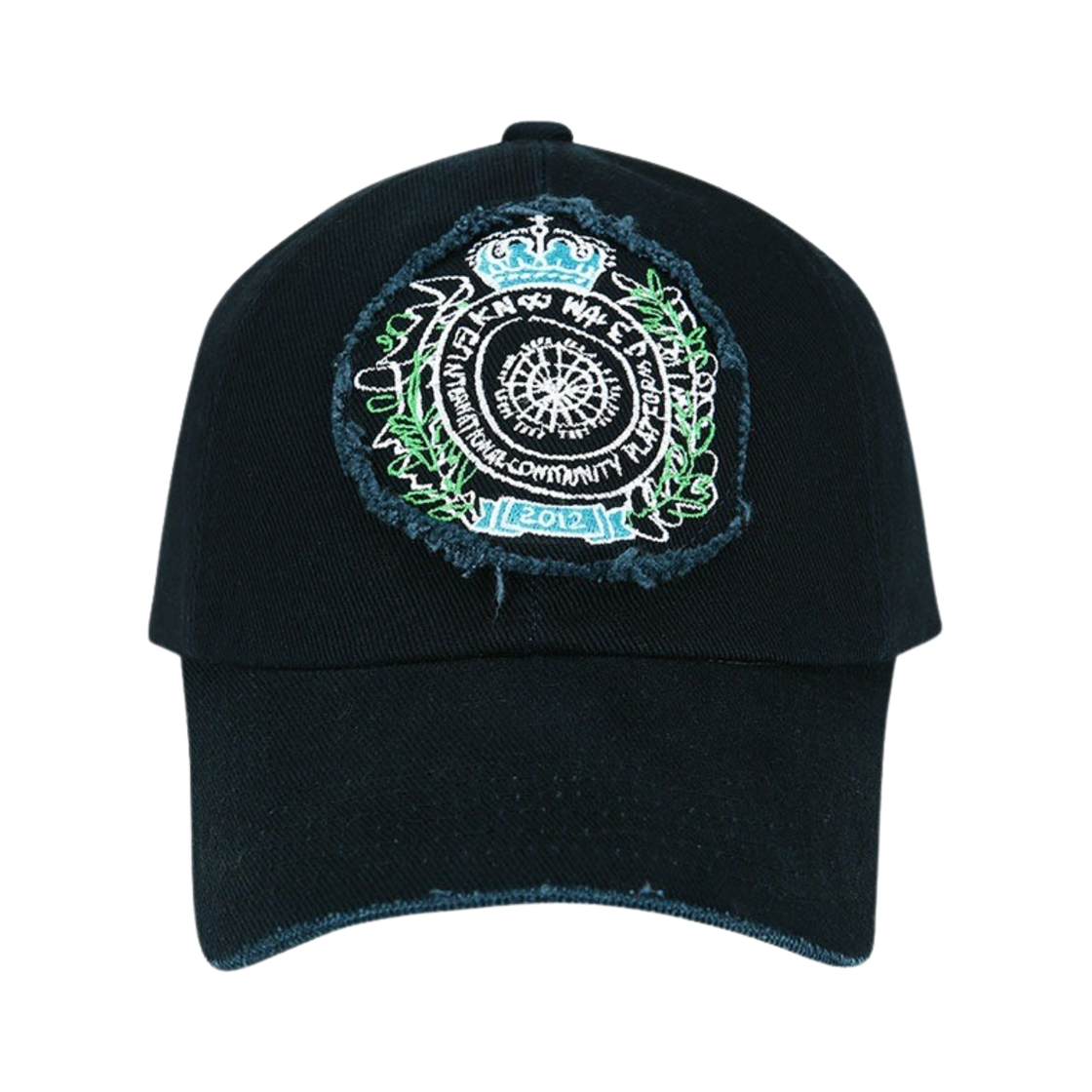 KNA042uNV Knowwave Emblem Embroidery Patch Ball Cap Navy