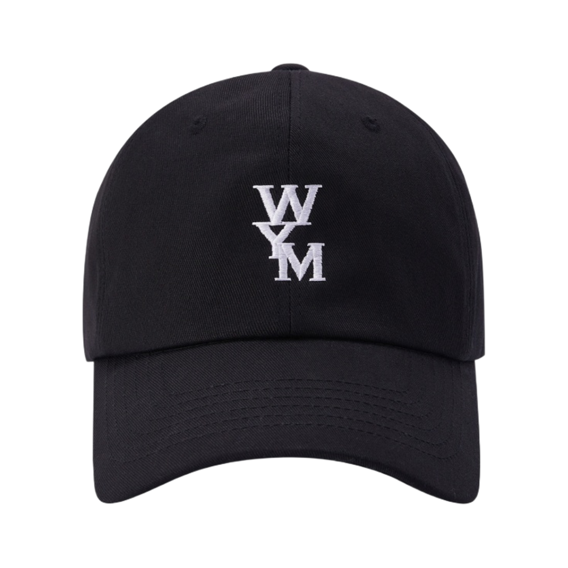 우영미 화이트 로고 볼캡 블랙(Wooyoungmi White Logo Ball Cap Black)