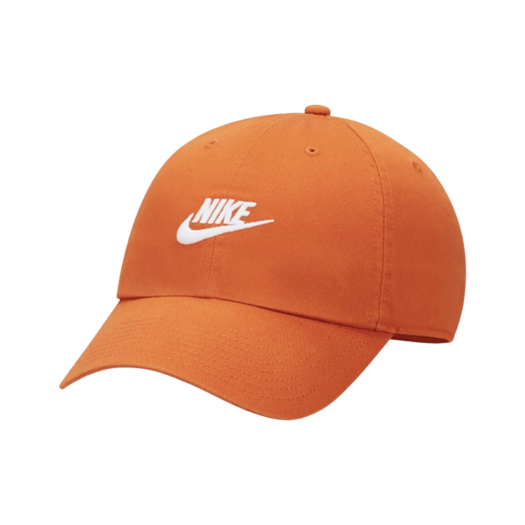 Nike Club Unstructured Futura Washed Cap Campfire Orange