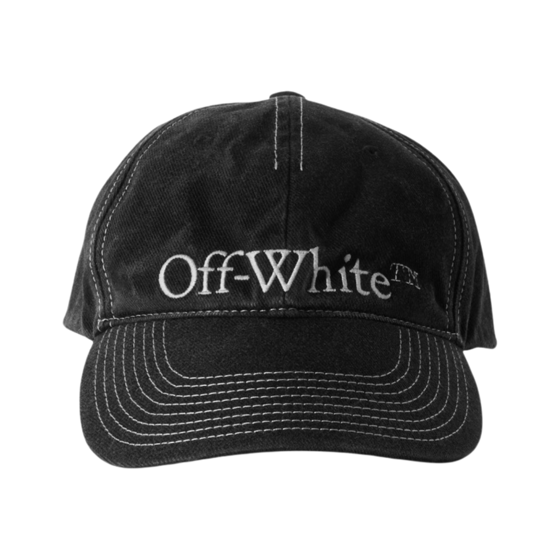 오프화이트 부키쉬 OW 로고 베이스볼 캡 블랙(Off-White Bookish OW Baseball Cap Black)