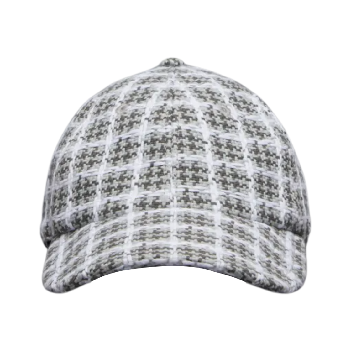 (W) 톰브라운 체크 썸머 트위드 클래식 베이스볼 캡 미디움 그레이((W) Thom Browne Check Summer Tweed Classic Baseball Cap Medium Grey) - 1