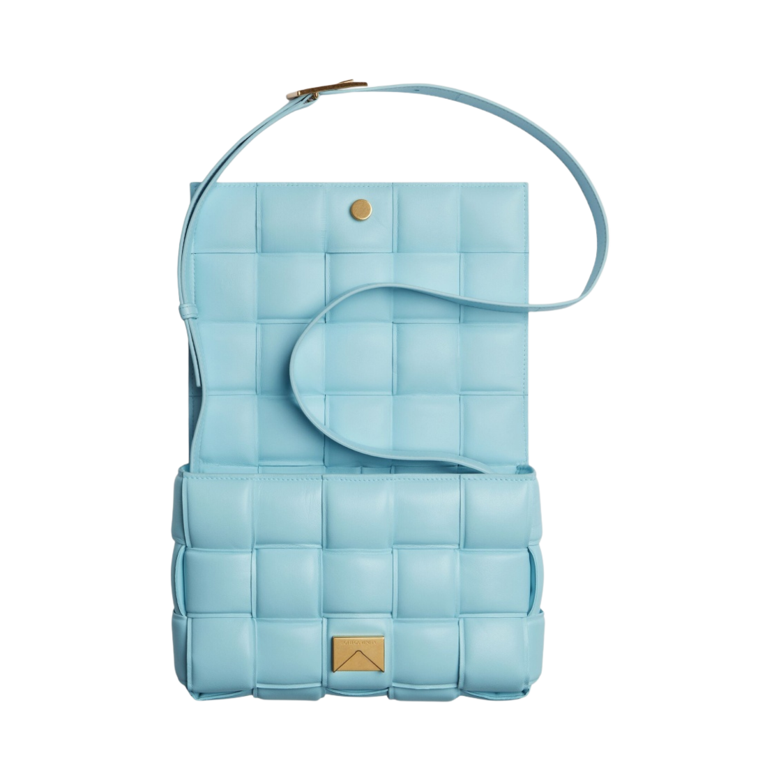 591970VCQR13915 Bottega Veneta Padded Leather Cassette Pale Blue - #3