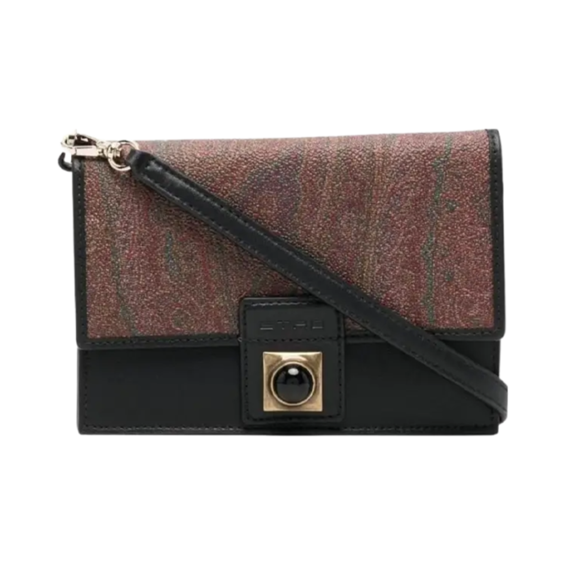 에트로 크라운 미 페이즐리 크로스바디백 브라운 블랙(Etro Crown Me Paisley Crossbody Bag Brown Black)