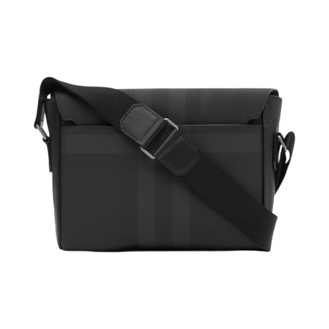 버버리 체크 레더 스몰 메신저백 차콜(Burberry Check Leather Small Messenger Bag Charcoal) - 3