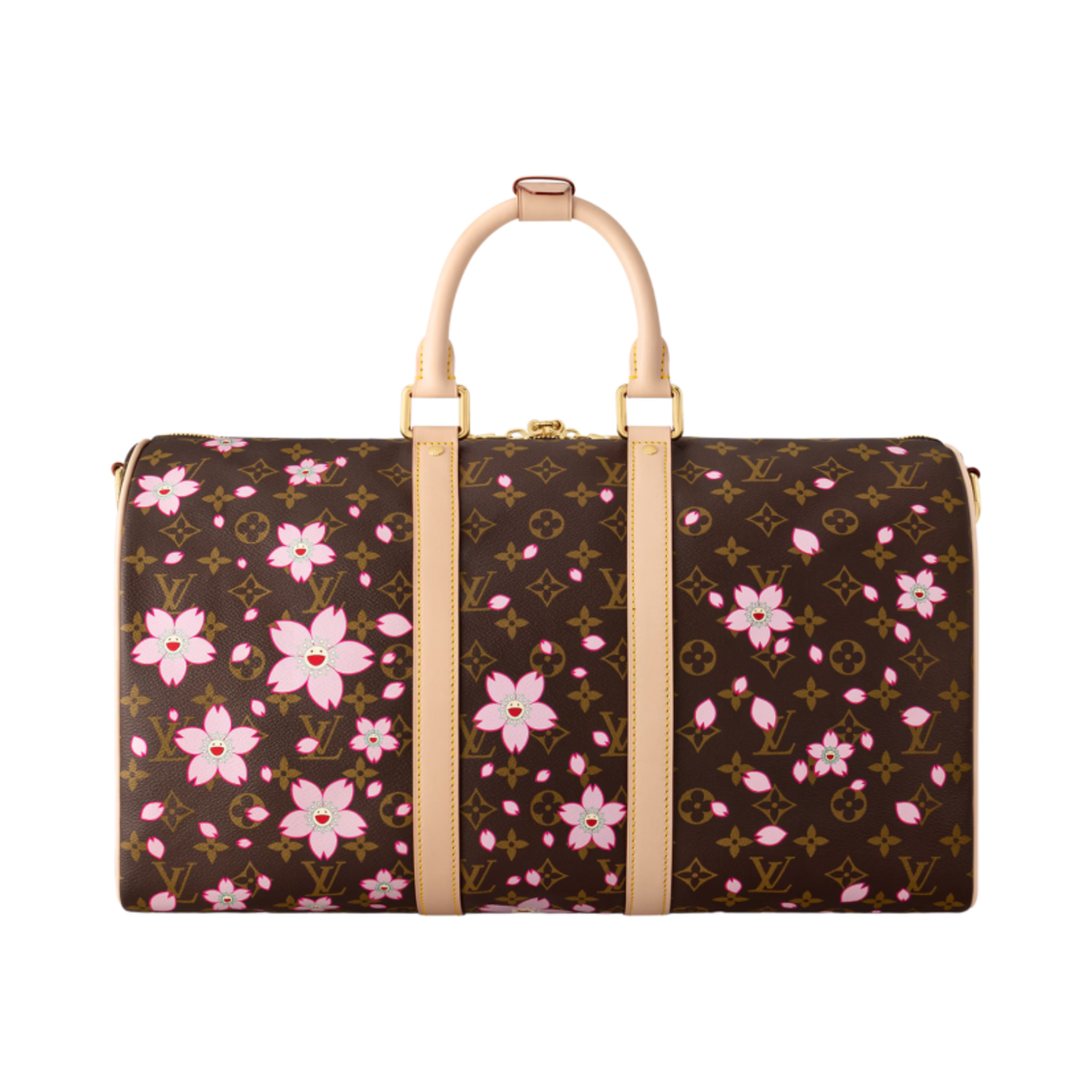루이비통 x 무라카미 타카시 키폴 반둘리에 45 사쿠라 브라운(Louis Vuitton x Murakami Takashi Keepall Bandouliere 45 Sakura Brown) - 3