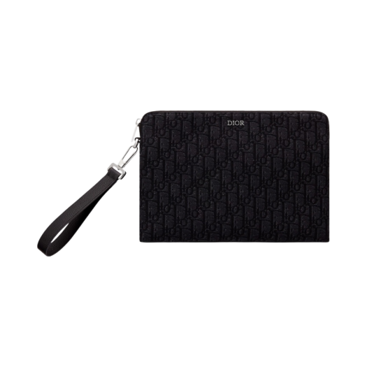 Dior Pouch Black Oblique Jacquard