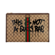Balenciaga x Gucci The Hacker Project Graffiti Laptop Pouch Coating Canvas Beige