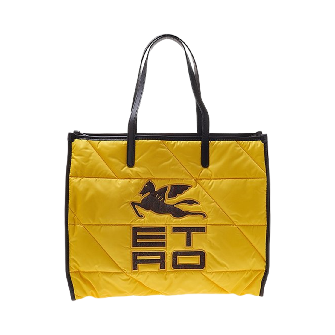 1N8257066700 Etro Pegasus Padding Tote Bag Yellow