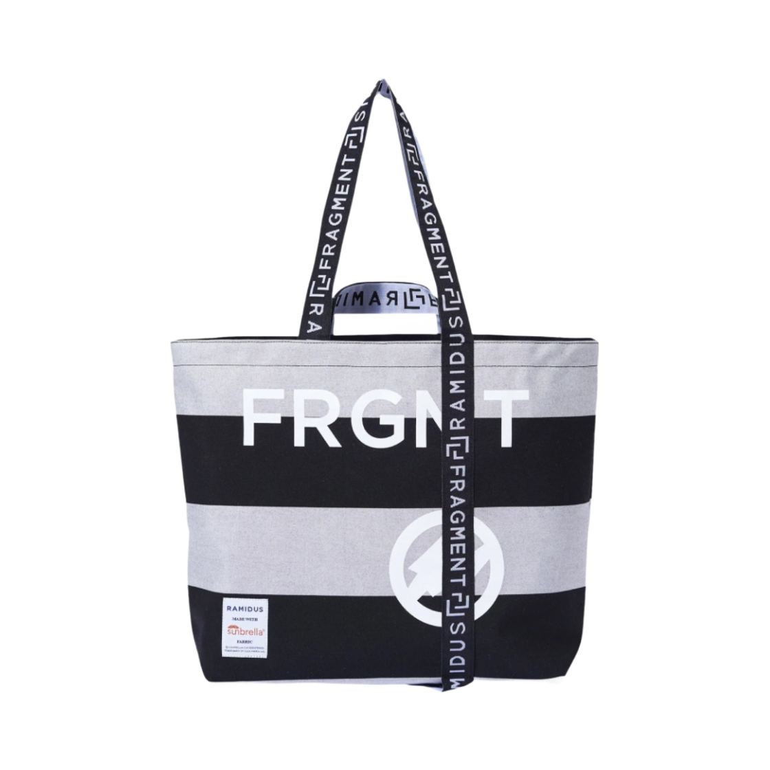 라미더스 x 프라그먼트 디자인 토트백 L 블랙 그레이(Ramidus x Fragment Design Tote Bag L Black Grey)