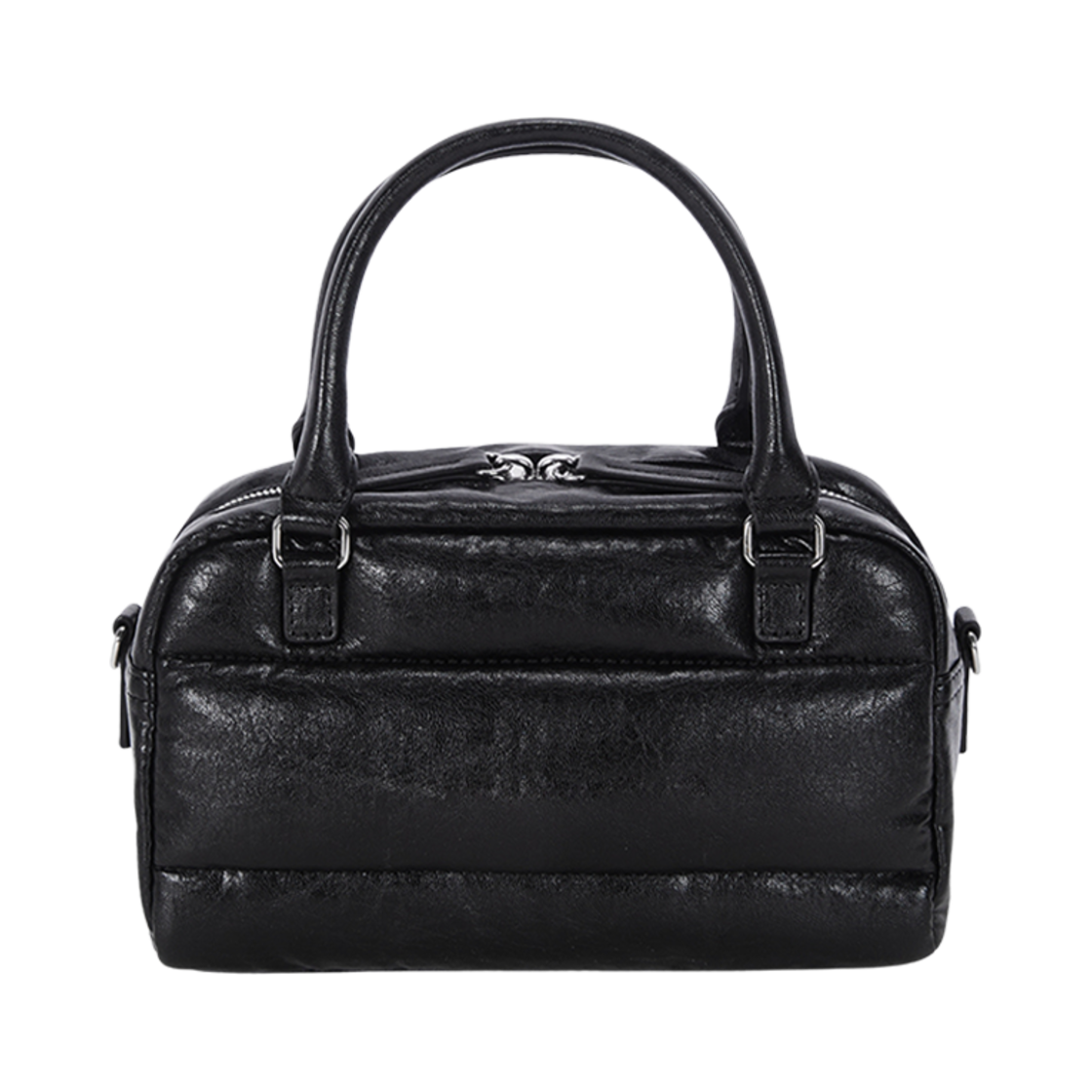 마뗑킴 포우 레더 베이비 스포티 토트백 블랙(Matin Kim Faux Leather Baby Sporty Tote Bag Black) - 2