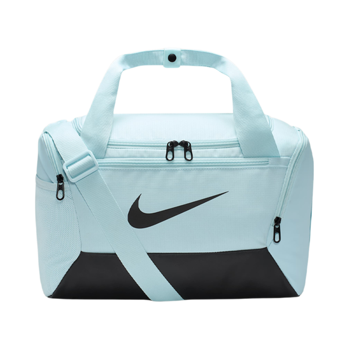 DM3977-474 Nike Brasilia 9.5 Training Duffle Bag Extra Small 25L Glacier Blue Black