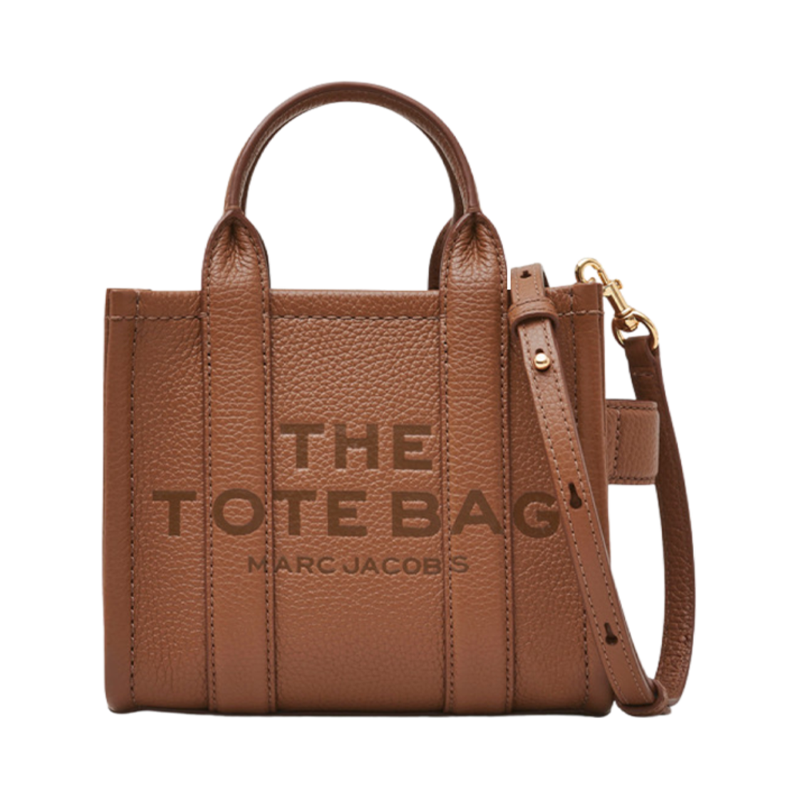 H053L01RE22-212 Marc Jacobs The Leather Mini Tote Bag Argan Oil