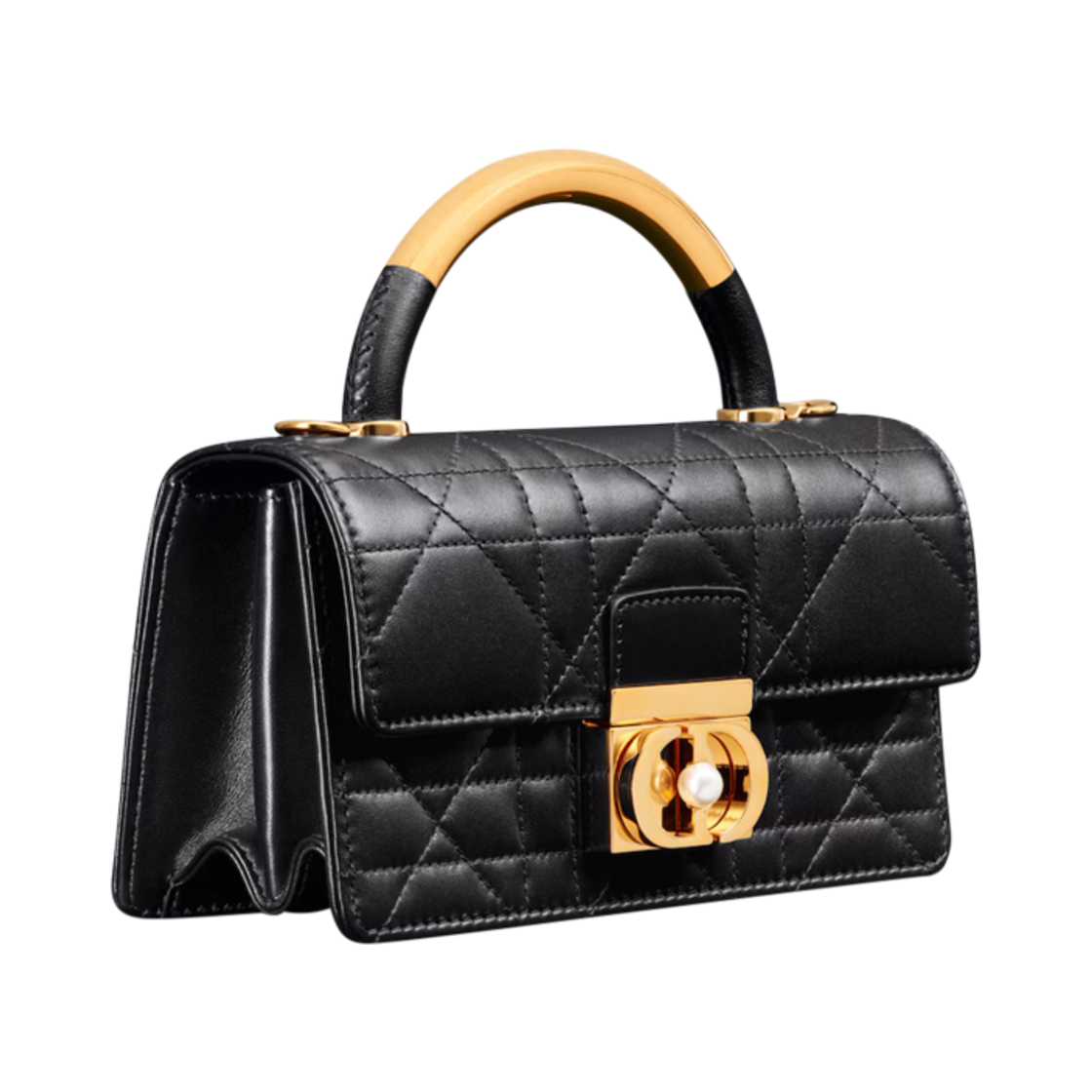 디올 미니 디올 앙쥬 백 매크로까나쥬 카프스킨 블랙(Dior Mini Dior Ange Bag Macrocannage Calfskin Black) - 3