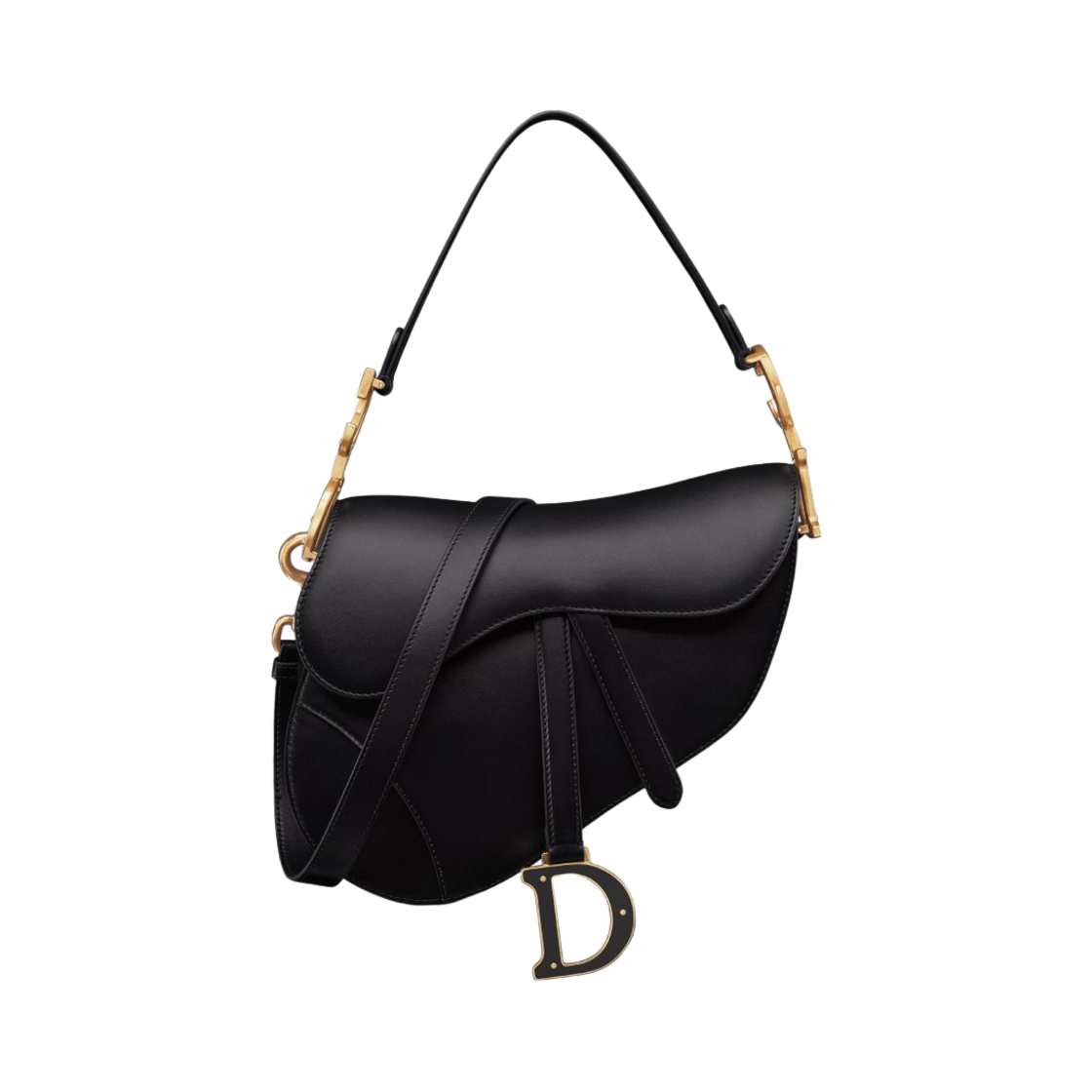 디올 새들 백 스트랩 블랙 스무스 카프스킨(Dior Saddle Bag Strap Black Smooth Calfskin) - 1