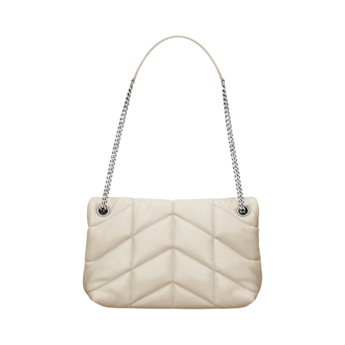 생로랑 퀼티드 램스킨 퍼퍼 스몰 체인백 블랑 빈티지(Saint Laurent Puffer Small Chain Bag in Quilted Lambskin Blanc Vintage) - 3