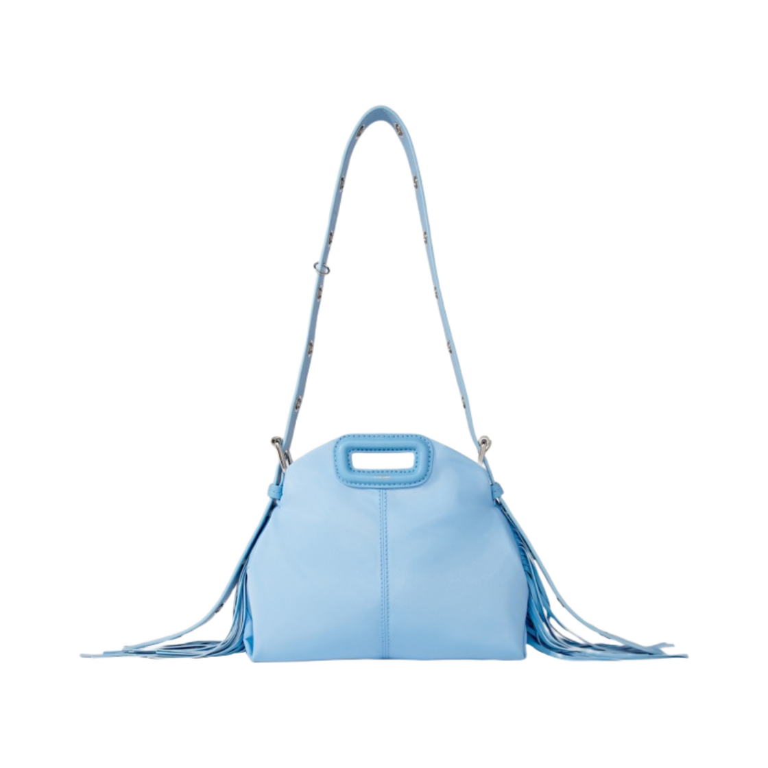 (W) 마쥬 스무스 레더 미스 M 미니백 블루((W) Maje Miss M Mini Bag in Smooth Leather Bleu)