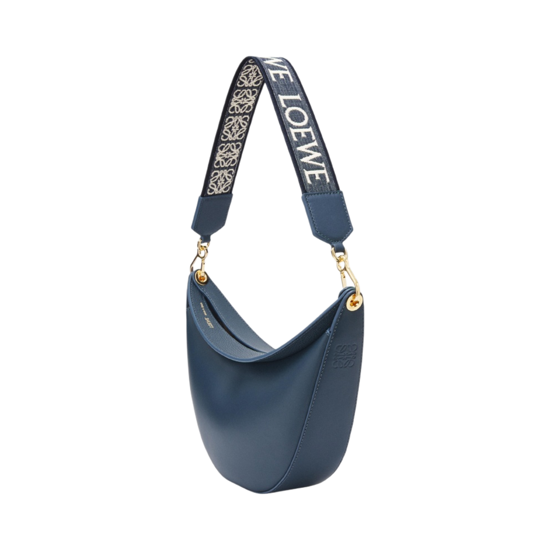 로에베 스몰 루나백 사틴 카프스킨 앤 자카드 오닉스 블루(Loewe Small Luna Bag in Satin Calfskin and Jacquard Onyx Blue) - 2