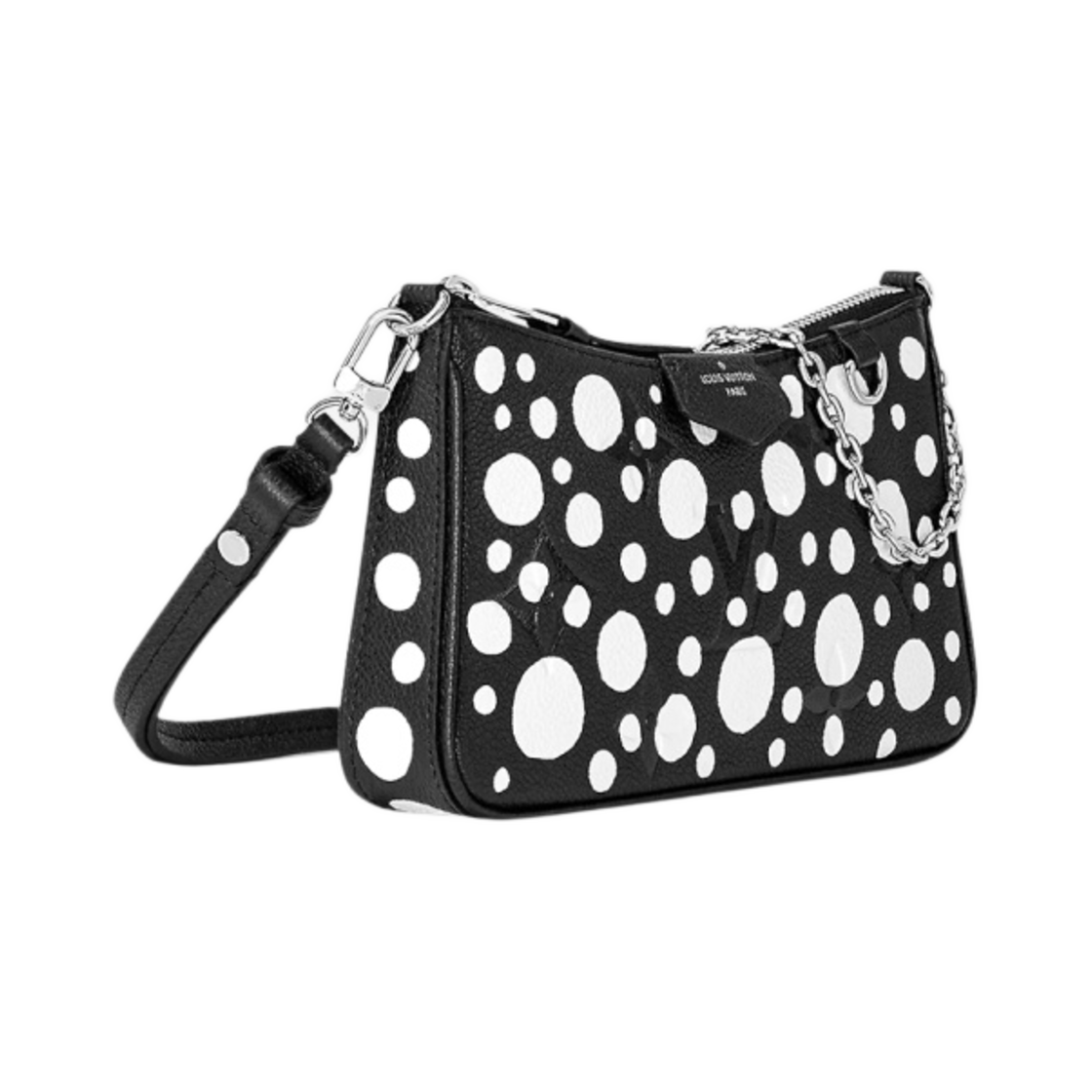 루이비통 x 야요이 쿠사마 이지 파우치 온 스트랩 블랙 화이트(Louis Vuitton x YK Easy Pouch On Strap Black White) - 2