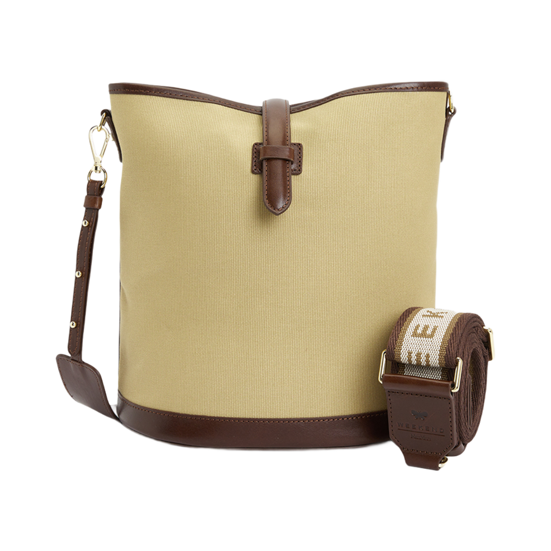 DOMIZIA1-002 Weekend Max Mara Domizia Bucket Bag Beige