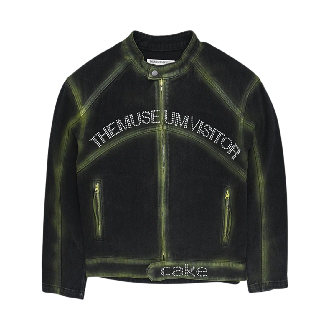 10867 The Museum Visitor x Cake Spray Line Biker Jacket Black