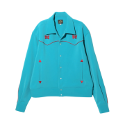Needles PE/PU Double Cloth Piping Cowboy Jacket Turquoise
