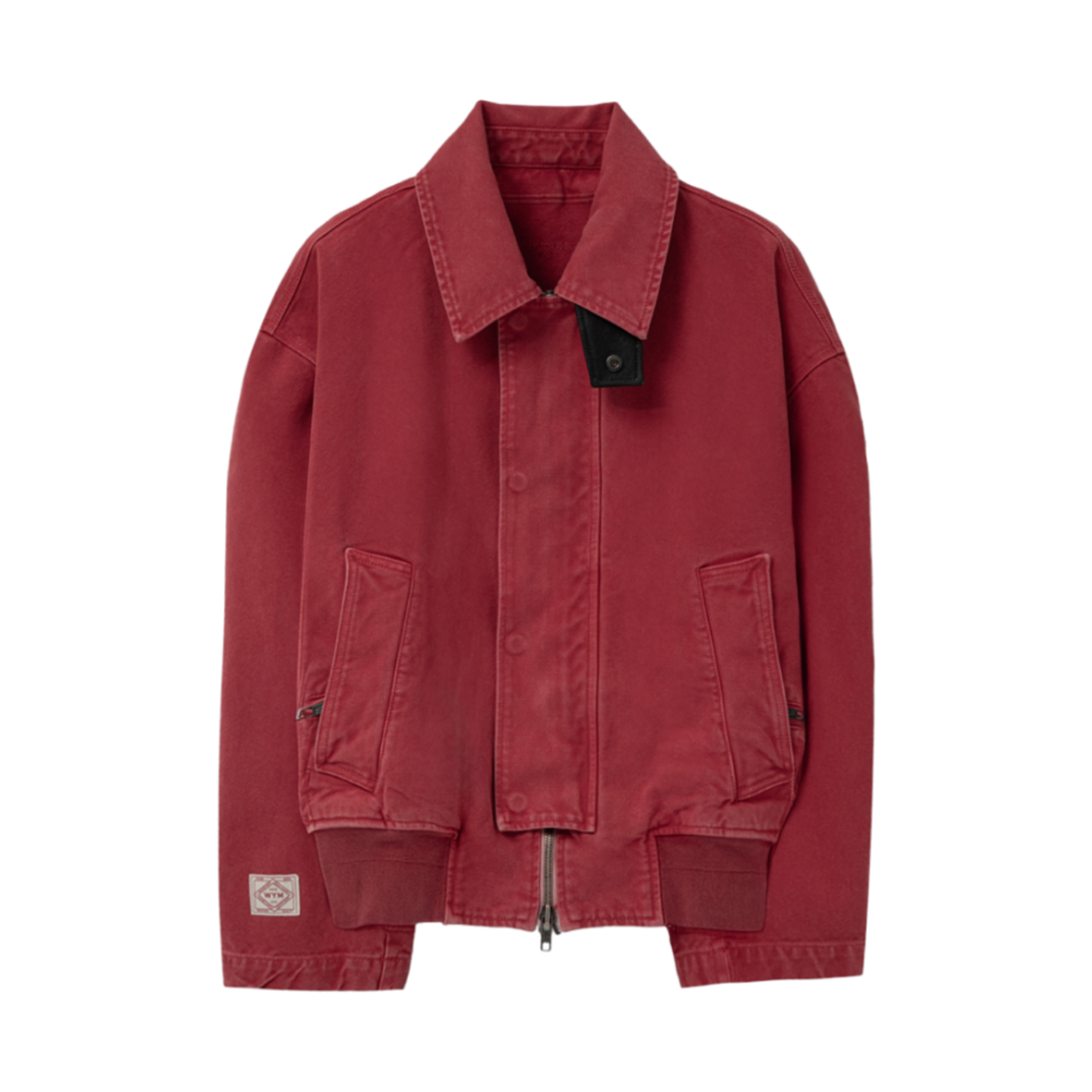 우영미 레더 탭 다잉 자켓 레드 - 25SS(Wooyoungmi Leather Tab Dyeing Jacket Red - 25SS)