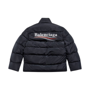 (W) Balenciaga Political Campaign C-Shape Puffer Black
