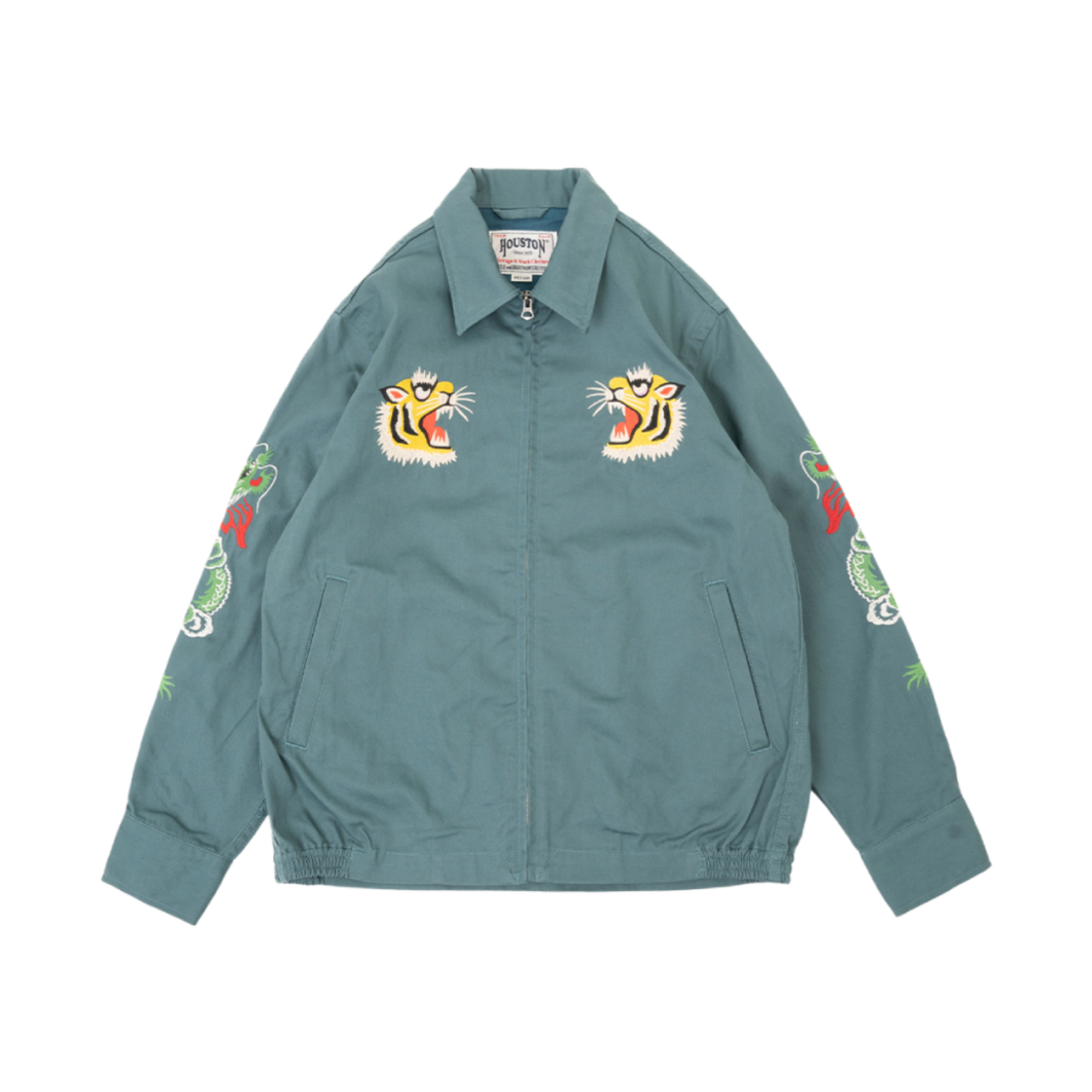 51474GR Houston Japan EMB Harrington Jacket  Green 51474GR