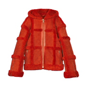 Palace x Gucci Shearling Jacket with Allover GG Embossing Red - 22FW