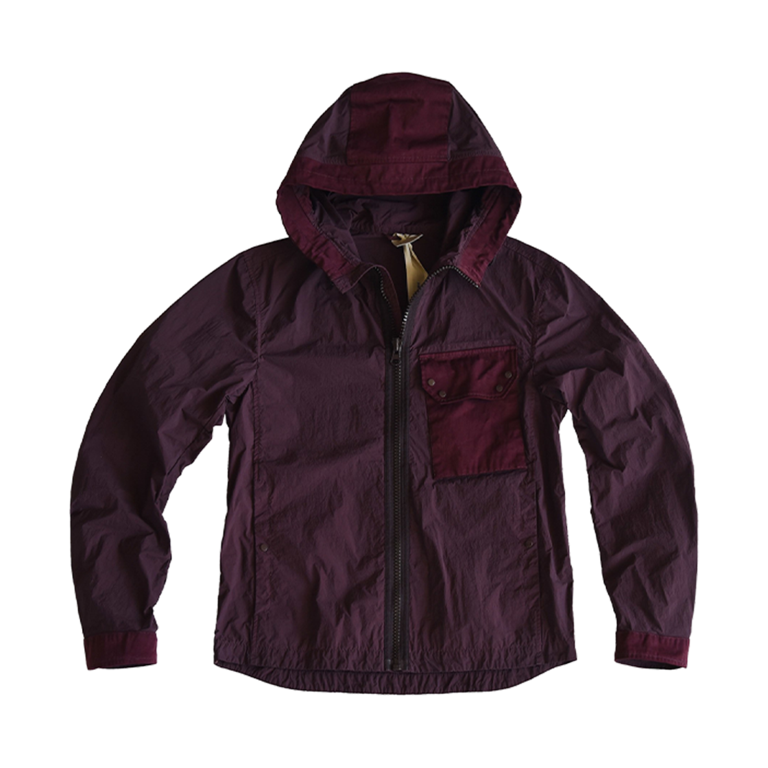 텐씨 호디드 집 미드 레이어 자켓 블랙베리(Ten C Hodded Zipped Mid Layer Jacket Blackberry)