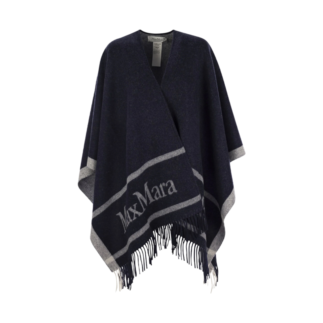HILDE-003 (W) Max Mara Hilde Wool Poncho Navy