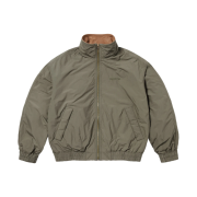 Supreme Leather Collar Utility Jacket Olive - 25SS