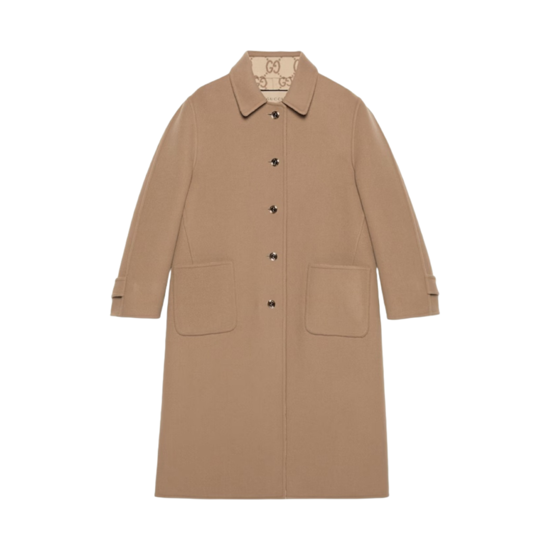 (W) 구찌 리버시블 GG 울 코트 베이지 카멜