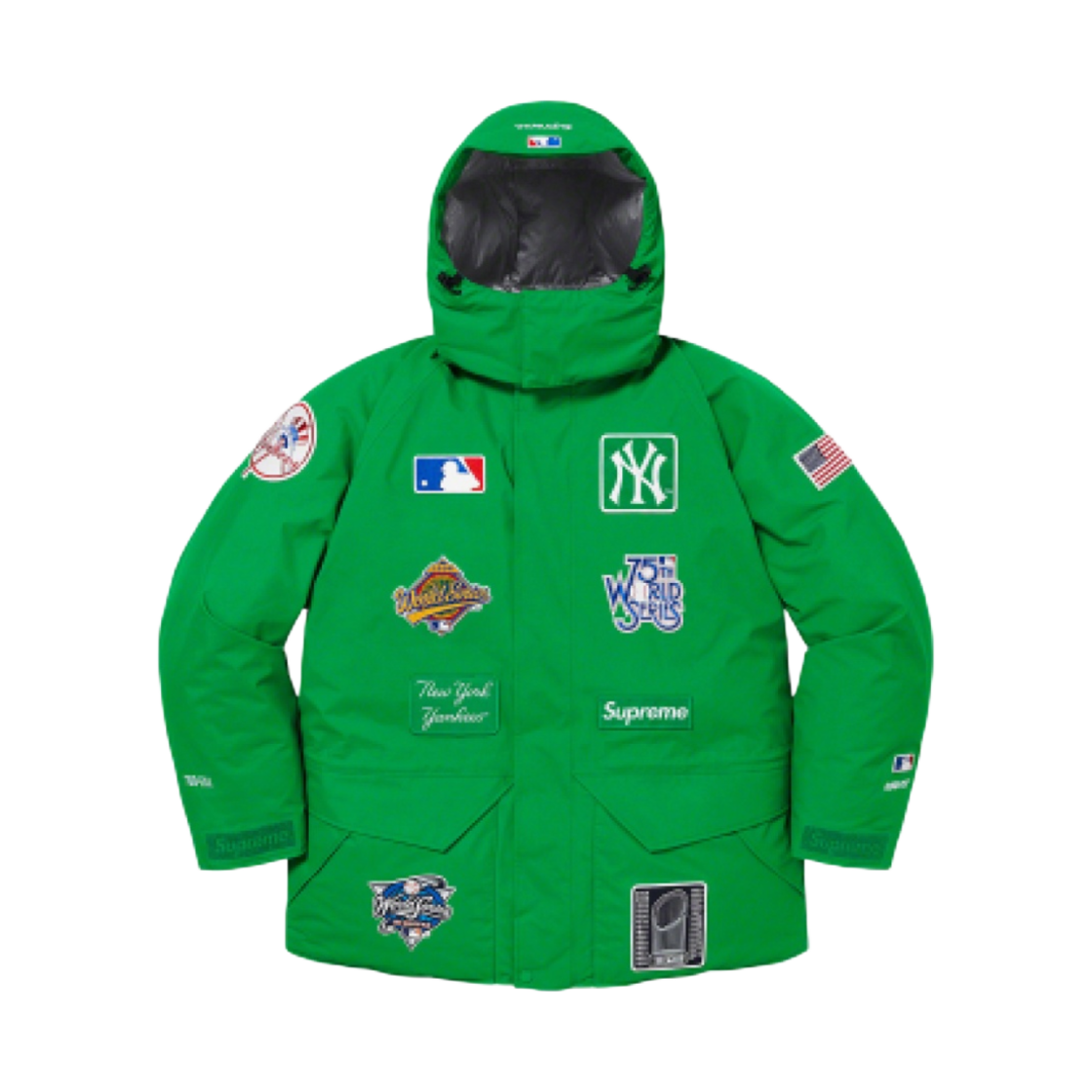 슈프림 x 뉴욕 양키스 고어텍스 700-필 다운 자켓 그린 - 21FW(Supreme x New York Yankees Gore-Tex 700-Fill Down Jacket Green - 21FW) - 1