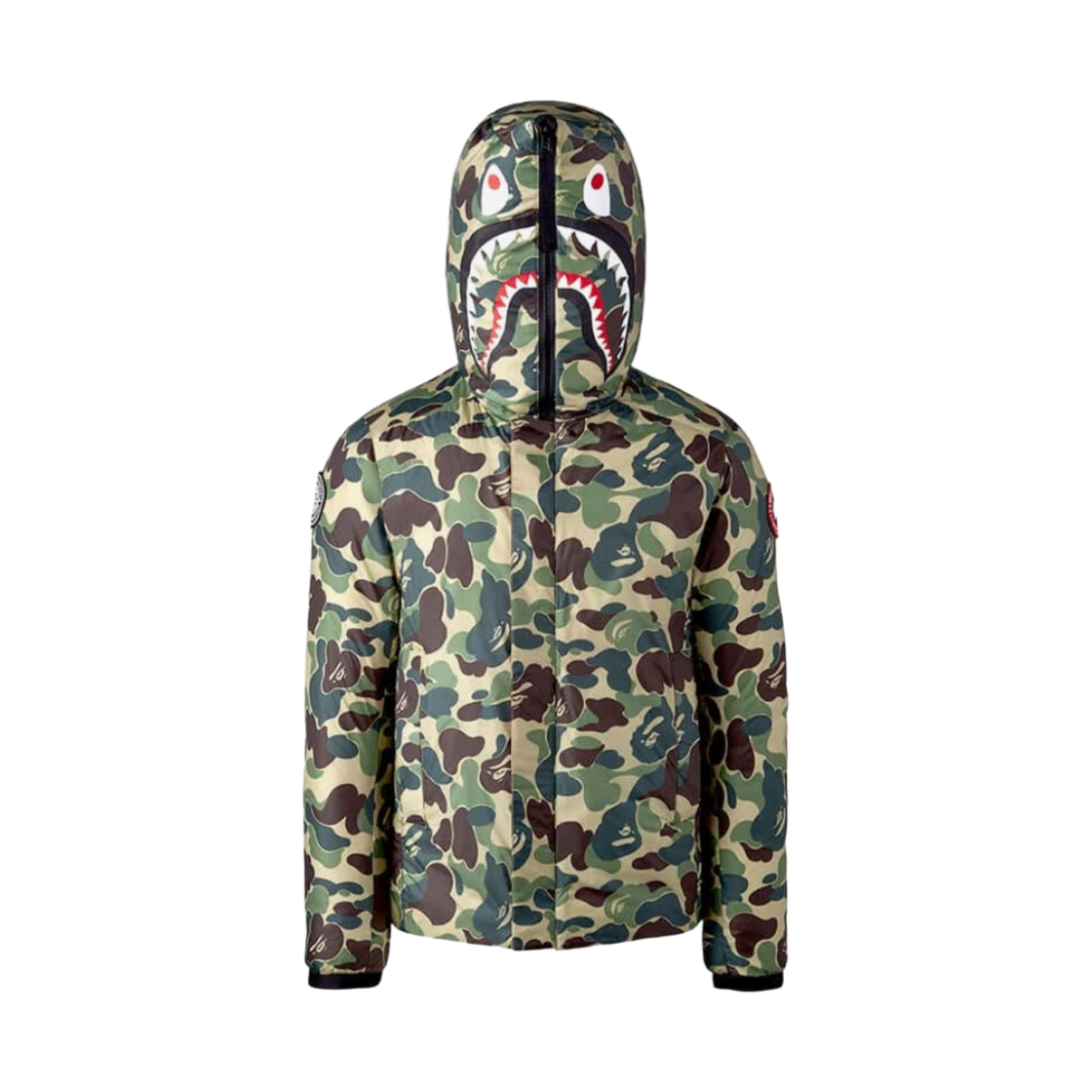 캐나다 구스 x 컨셉트 x 베이프 리버시블 크로프턴 샤크 후디 퍼시픽 블루 자이언트 ABC 카모(Canada Goose x Concepts x BAPE Reversible Crofton Shark Hoody Pacific Blue Giant ABC Camo) - 3