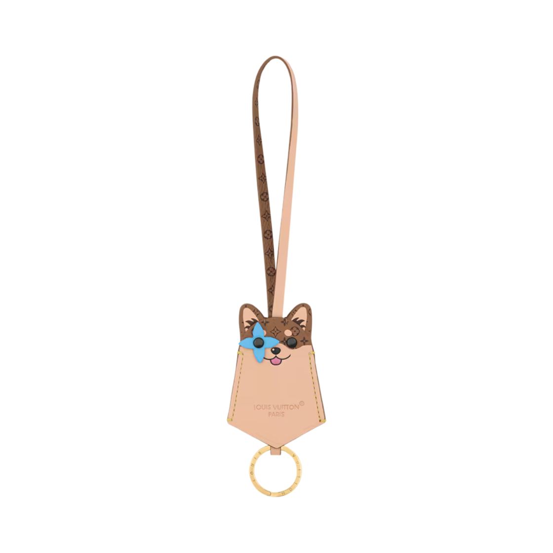 M02323 Louis Vuitton LV Dog Bag Charm Creme Monogram