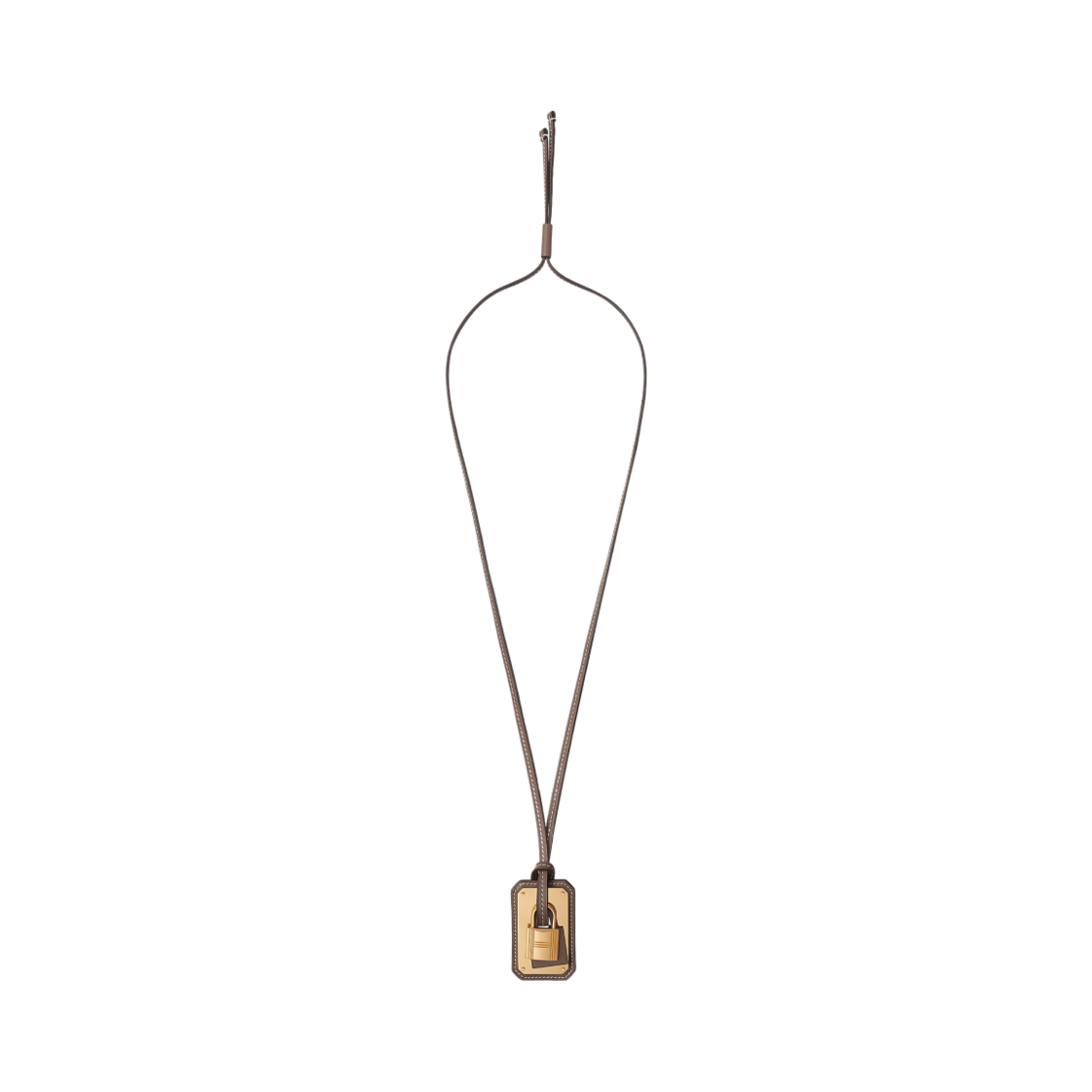 H078853CC18 (W) Hermes Large O'Kelly Pendant Swift & Gold Etoupe
