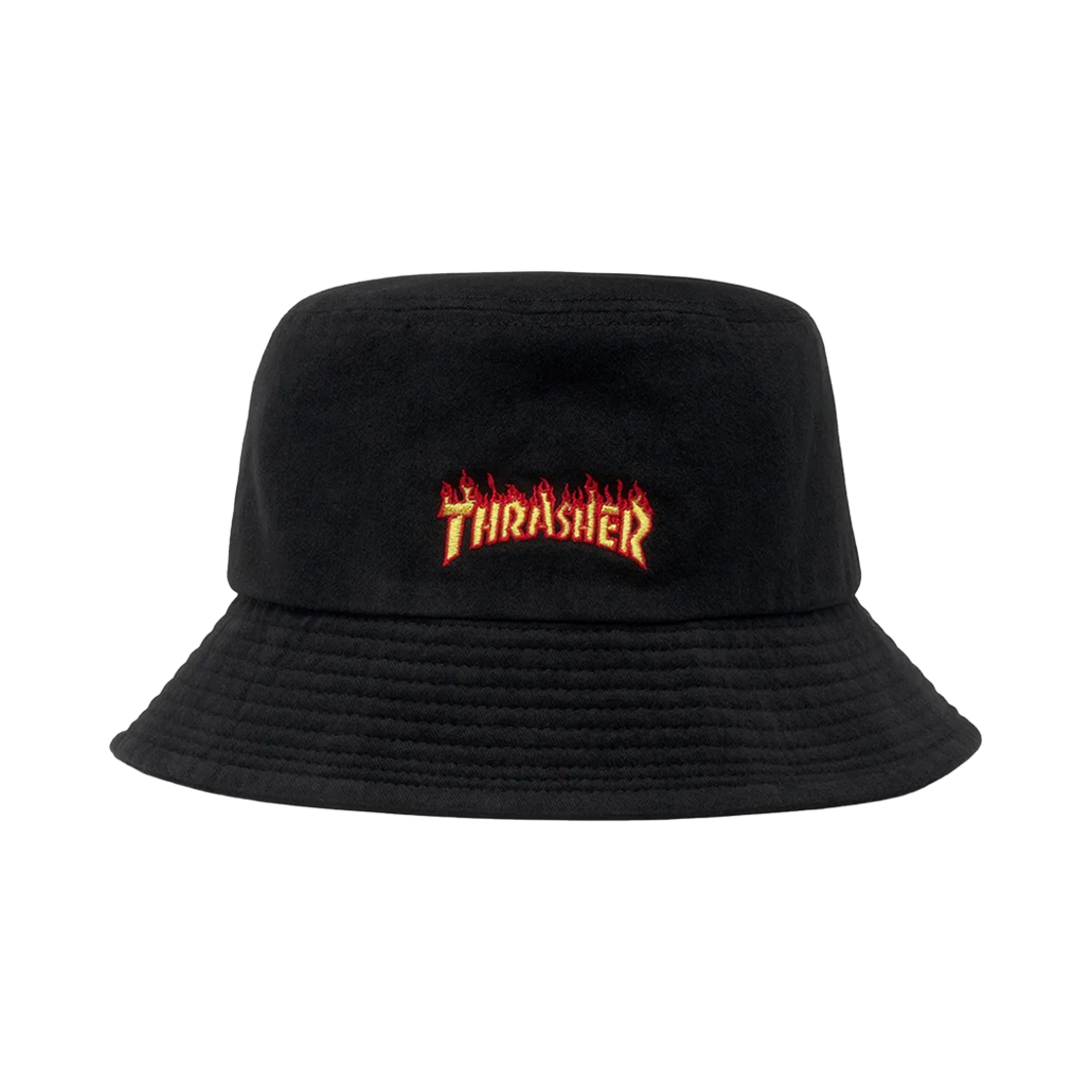 트레셔 플레임 로고 버킷햇 블랙(THRASHER Flame Logo Bucket Hat Black)