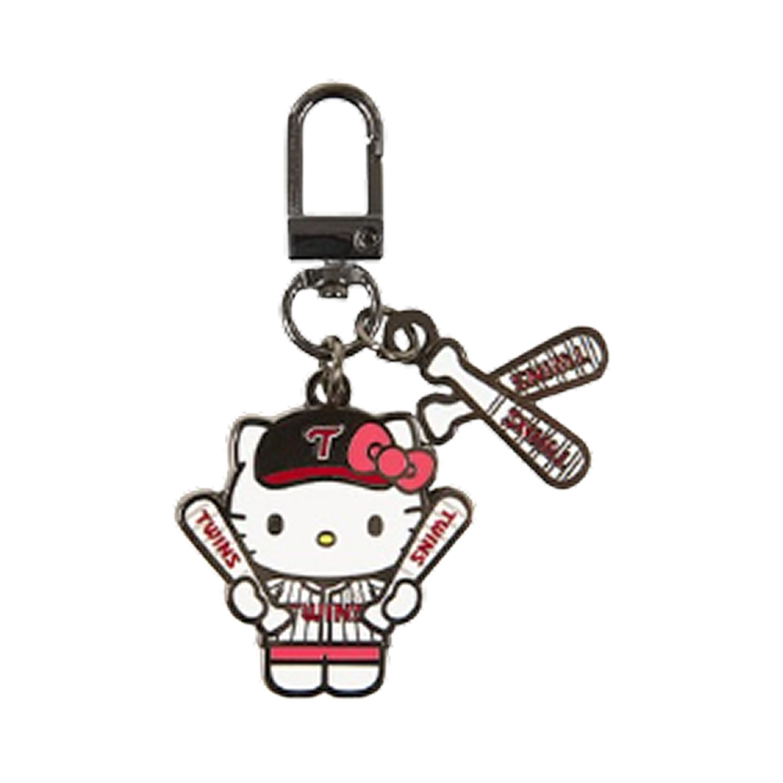 - LG Twins x Hello Kitty Metal Keyring Bat Cheering