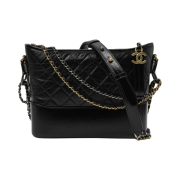 Chanel Gabrielle Medium Hobo Bag Aged Calfskin & Gold Black