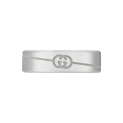 Gucci Diagonal Interlocking G Ring Silver
