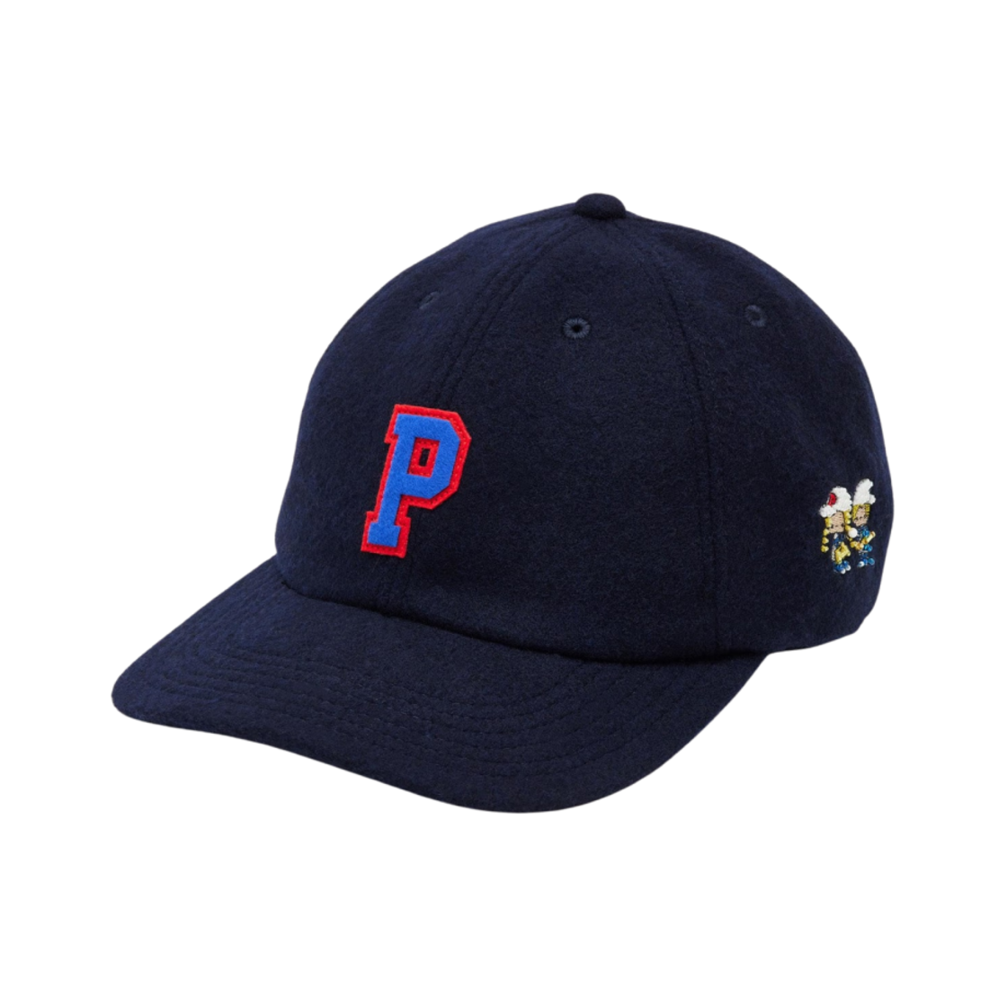 언더커버 x 산리오 UC2D8H01-1 패티 & 지미 울 베이스볼 캡 네이비(Undercover x Sanrio UC2D8H01-1 Patty & Jimmy Wool Baseball Cap Navy)