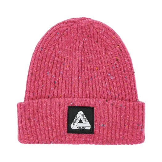 Palace Nepped Tri-Ferg Patch Beanie Cherry - 21FW