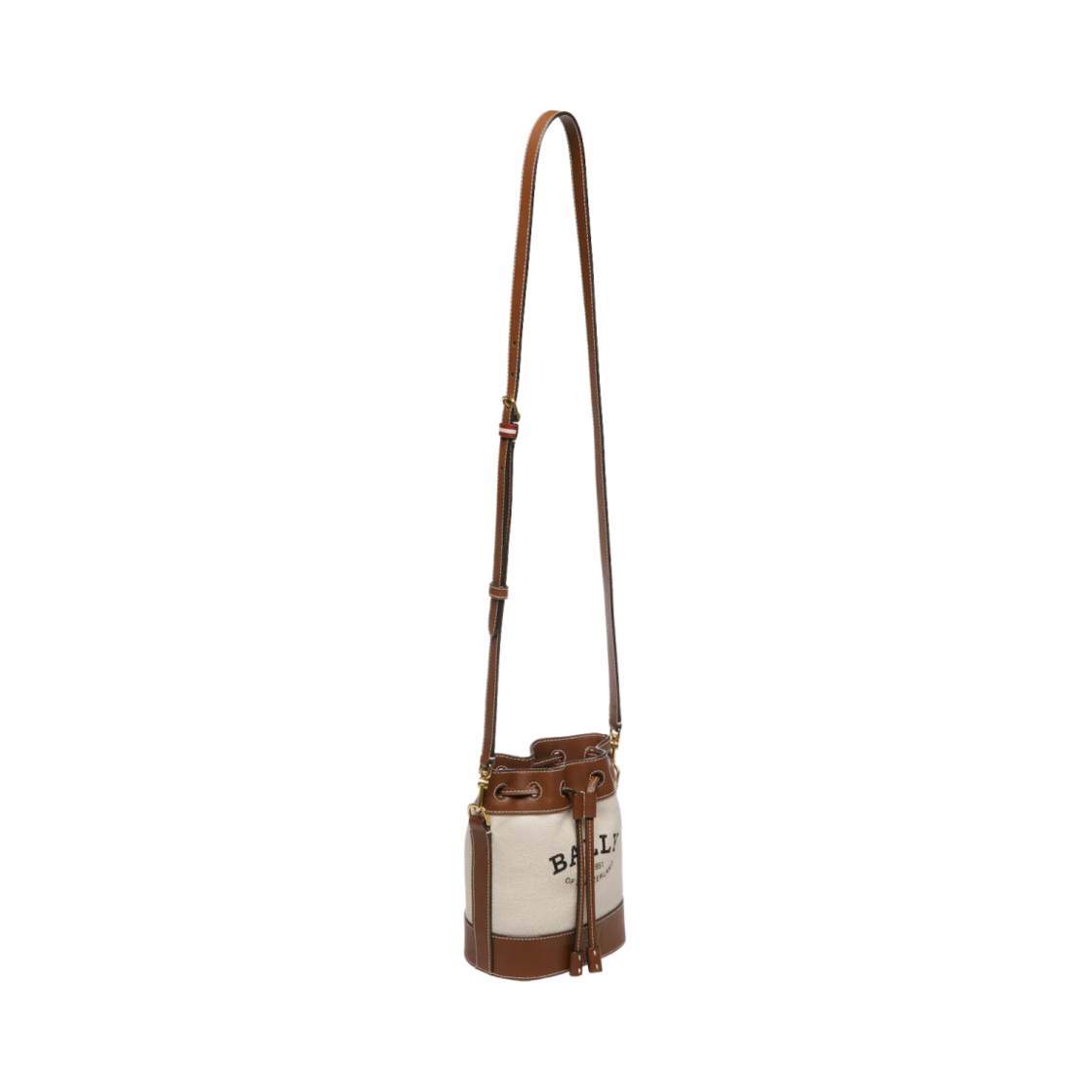 발리 클레오 패브릭 버킷백 내츄럴 브라운(Bally Cleoh Fabric Bucket Bag Natural Brown) - 4