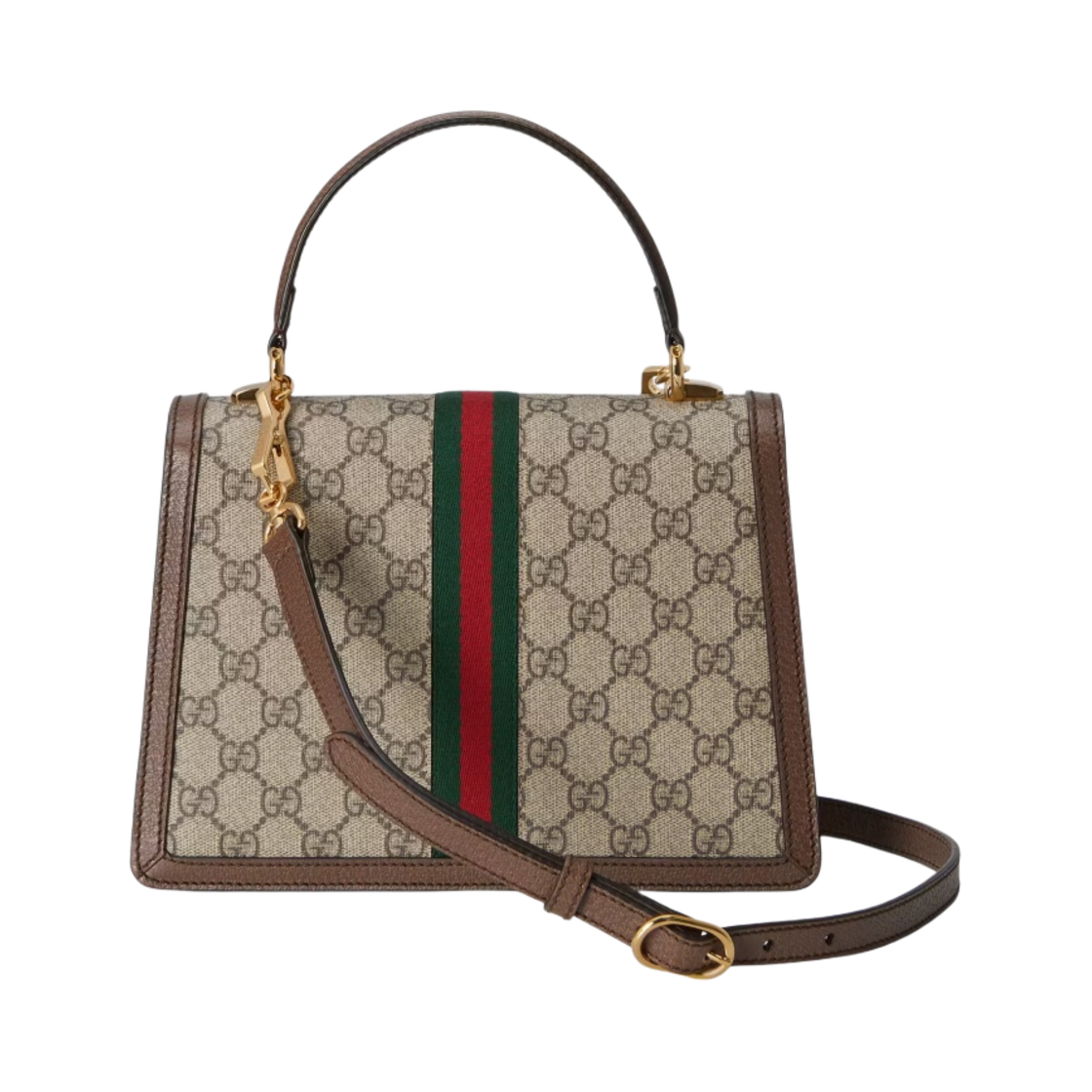 구찌 오피디아 웹 스몰 탑 핸들백 베이지 에보니(Gucci Ophidia Small Top Handle Bag with Web Beige Ebony) - 2