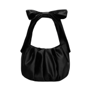 & Other Stories Satin Bow Bag Black