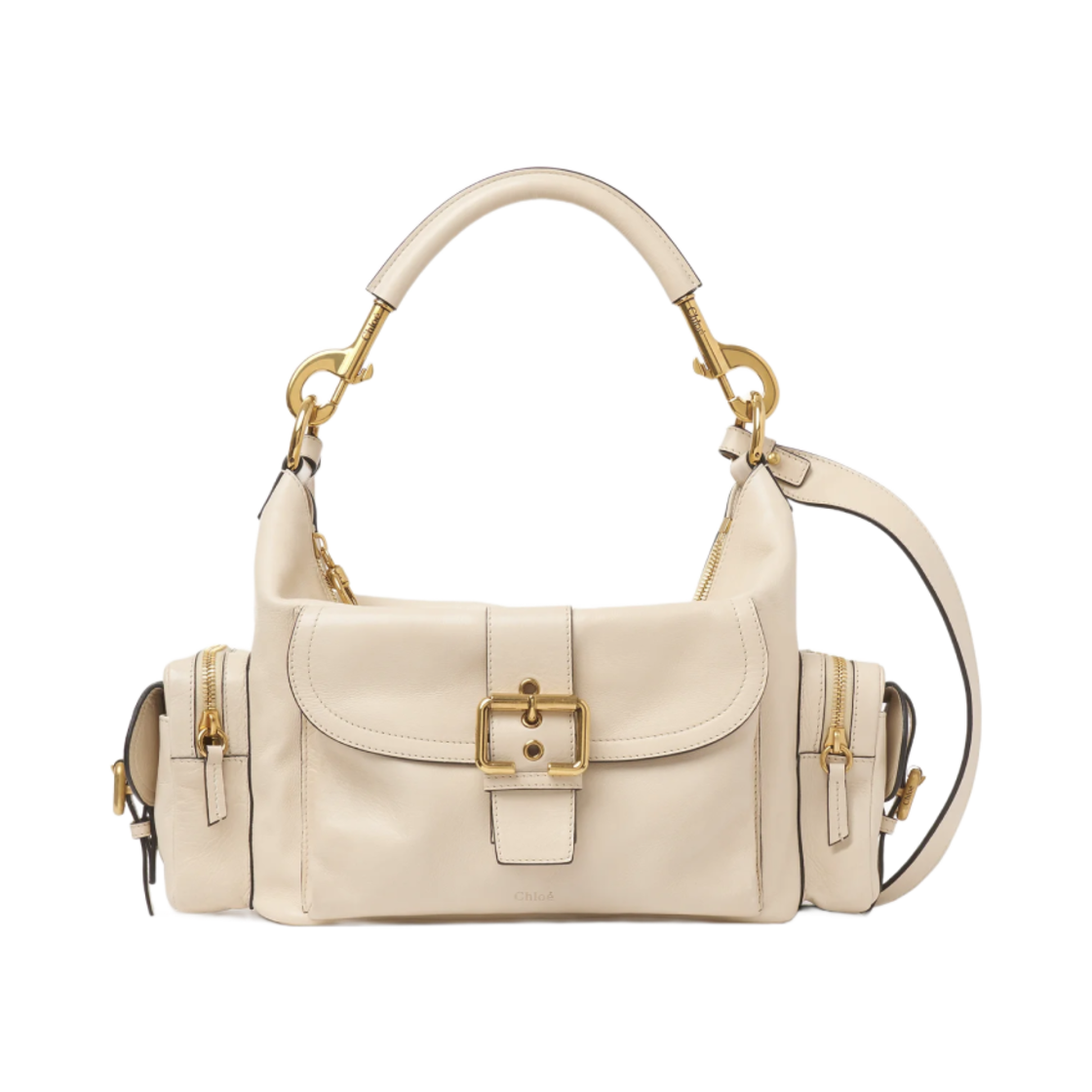 CHC24AS533N8324Q Chloe Camera Bag in Shiny Leather Sweet Beige